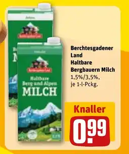 REWE DE BERCHTEGADENER Land Haltbare Bergbauern Milch tilbud