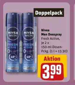 REWE DE NIVEA MEN Deospray tilbud