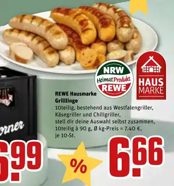 REWE DE REWE Hausmarke Grilllinge tilbud