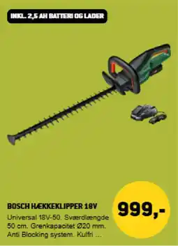XL-BYG Bosch hækkeklipper 18v tilbud