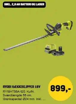 XL-BYG Ryobi hækkeklipper 18v tilbud