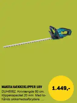 XL-BYG Makita hækkeklipper 18v tilbud