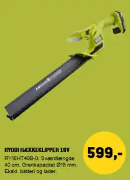 XL-BYG Ryobi hækkeklipper 18v tilbud
