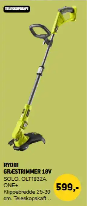 XL-BYG RYOBI Græstrimmer 18v tilbud