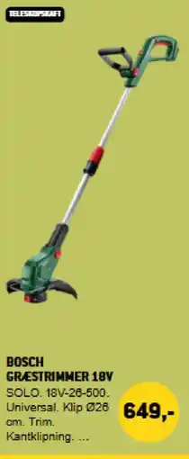 XL-BYG BOSCH Græstrimmer 18v tilbud