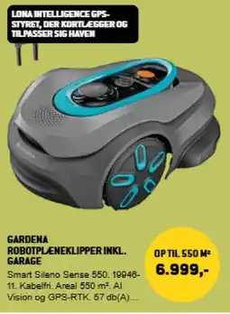 XL-BYG GARDENA Robotplæneklipper inkl. garage tilbud