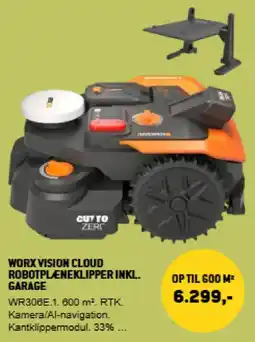 XL-BYG Garage worx vision cloud robotpleneklipper inkl. tilbud