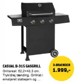 XL-BYG Casual b-315 gasgrill tilbud