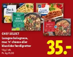 Lidl Chef Select - færdigretter tilbud