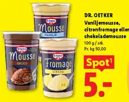 Lidl Dr. Oetker vaniljemousse / fromage / chokolademousse tilbud