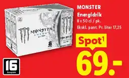 Lidl Monster energidrink (8 x 50 cl) tilbud