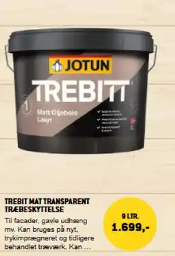 XL-BYG Trebit Mat transparent træbeskyttelse tilbud