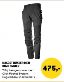 XL-BYG Mascot bukser med knælommer tilbud
