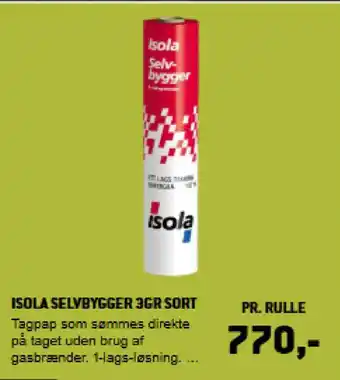 XL-BYG Isola selvbygger 3gr sort tilbud