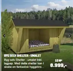 XL-BYG Byg selv shelter-umalet tilbud