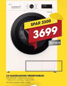 Punkt1 Lg vaskemaskine/tørretumbler tilbud