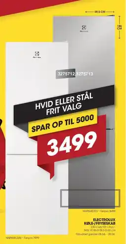 Punkt1 Electrolux køle-/fryseskab tilbud