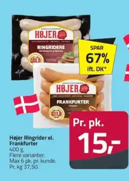 Fleggaard Højer Ringrider el. Frankfurter tilbud