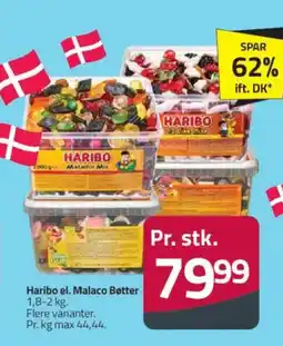 Fleggaard Haribo el. Malaco Bøtter tilbud