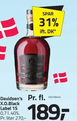 Fleggaard Davidsen's X.O.Black Label 15 tilbud