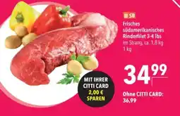 Citti Frisches südamerikanisches Rinderfilet 3-4 lbs tilbud