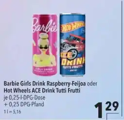 Citti Barbie Girls Drink Raspberry-Feijoa oder Hot Wheels ACE Drink Tutti Frutti tilbud