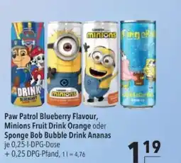 Citti Paw Patrol Blueberry Flavour, Minions Fruit Drink Orange oder Sponge Bob Bubble Drink Ananas tilbud