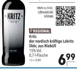 Citti Kritz der nordisch kräftige Lakritz- likör, aus Niebüll tilbud