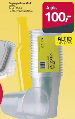 Fleggaard Engangsølkrus 40 cl tilbud