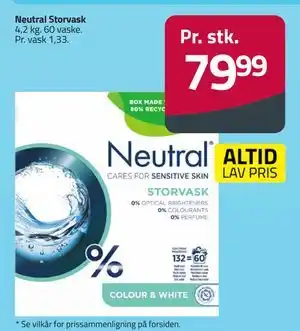 Fleggaard Neutral Storvask tilbud