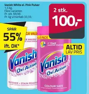 Fleggaard Vanish White el. Pink Pulver tilbud