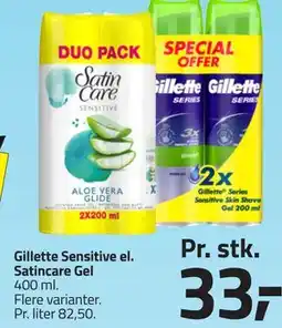 Fleggaard Gillette Sensitive el. Satincare Gel tilbud