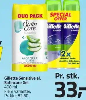 Fleggaard Gillette Sensitive el. Satincare Gel tilbud