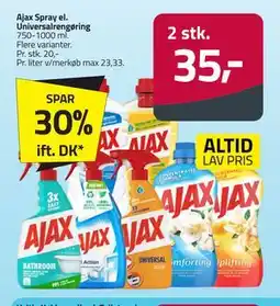 Fleggaard Ajax Spray el. Universalrengøring tilbud