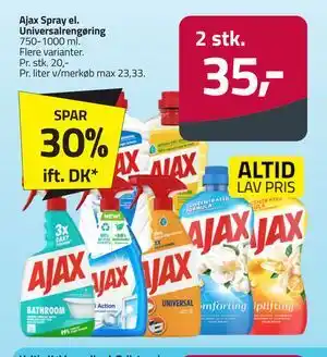 Fleggaard Ajax Spray el. Universalrengøring tilbud