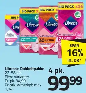 Fleggaard Libresse Dobbeltpakke tilbud