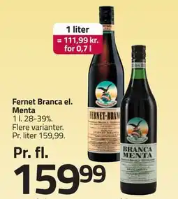 Fleggaard Fernet Branca el. Menta tilbud