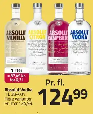 Fleggaard Absolut Vodka tilbud