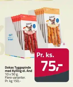 Fleggaard Dokas Tyggepinde med Kylling el. And tilbud
