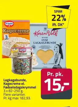 Fleggaard Lagkagebunde, Kagecreme el. Fødselsdagskrymmel tilbud