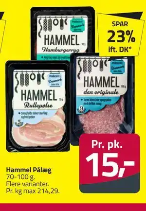 Fleggaard Hammel Pålæg tilbud