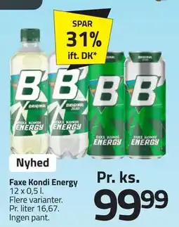 Fleggaard Faxe Kondi Energy tilbud
