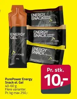 Fleggaard PurePower Energy Snack el. Gel tilbud