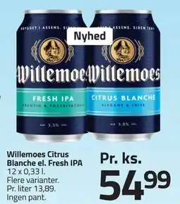 Fleggaard Willemoes Citrus Blanche el. Fresh IPA tilbud