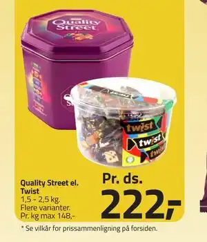 Fleggaard Quality Street el. Twist tilbud