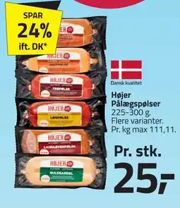 Fleggaard Højer Pålægspølser tilbud