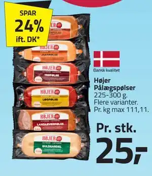 Fleggaard Højer Pålægspølser tilbud