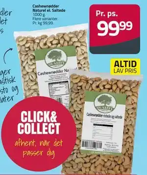 Fleggaard Cashewnødder Naturel el. Saltede tilbud