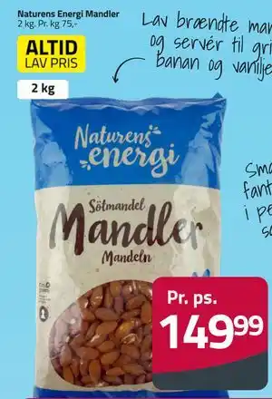Fleggaard Naturens Energi Mandler tilbud