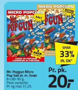 Fleggaard Mr. Popgun Micro Pop Salt el. m. Smør tilbud